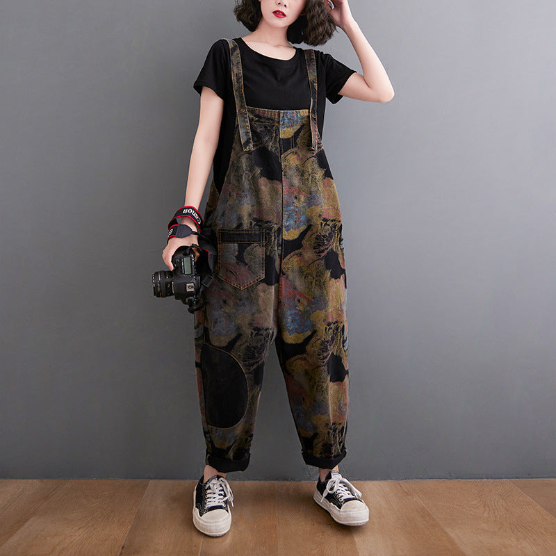 Women's Korean Version Of The New Large Size Jeans Suspenders