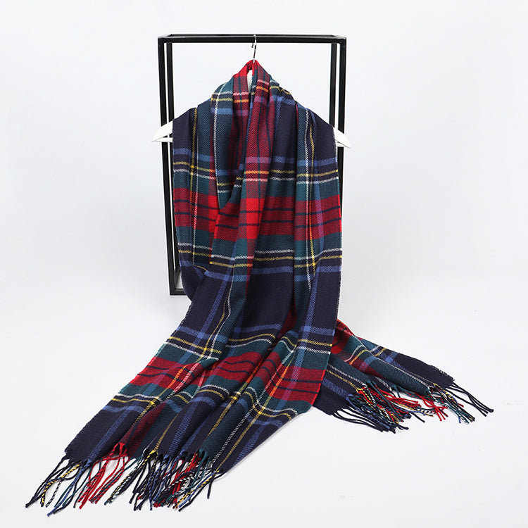 15-color Checkered Towel Imitation Cashmere Wool Blanket For Women