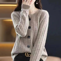 Cardigan Loose Cable-knit Sweater Base Sweater Coat Top