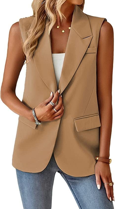 Suit Jacket Women's Loose Temperament Commuter Sleeveless Suit Vest