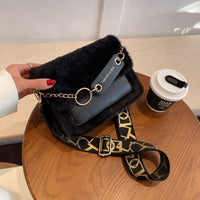 Winter Tide Ins Fashion Plush Shoulder Bag