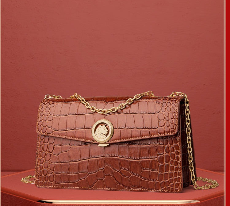 Fashion High-end Trend Leather Chain Bag