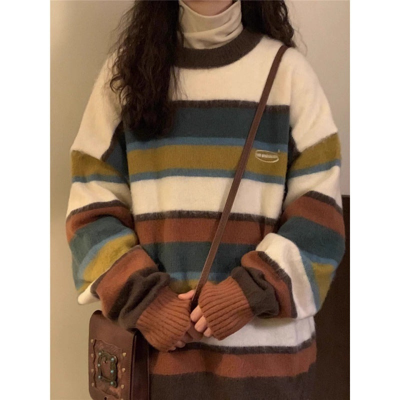 College Style Sweater For Women Wearing On The Outside