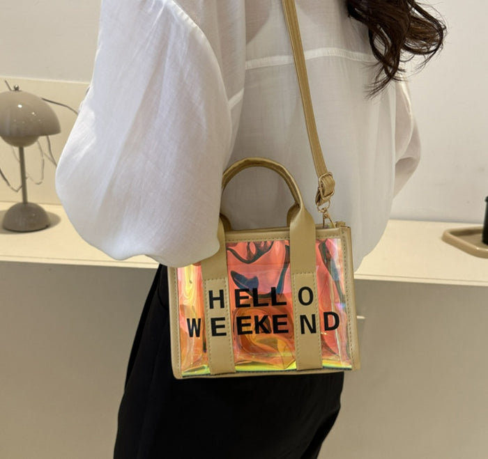 Letter Printing Large Capacity Fashion Laser Small Women's Handbag