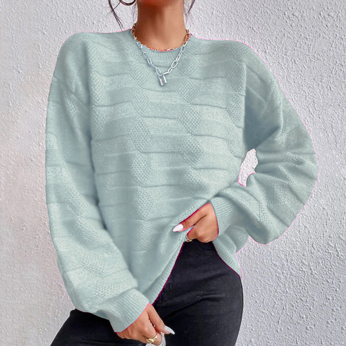 European And American Pure Color All-matching Simple Fashion Sweater