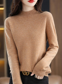 Half-collar Wool Sweater Bottoming Shirt Pullover