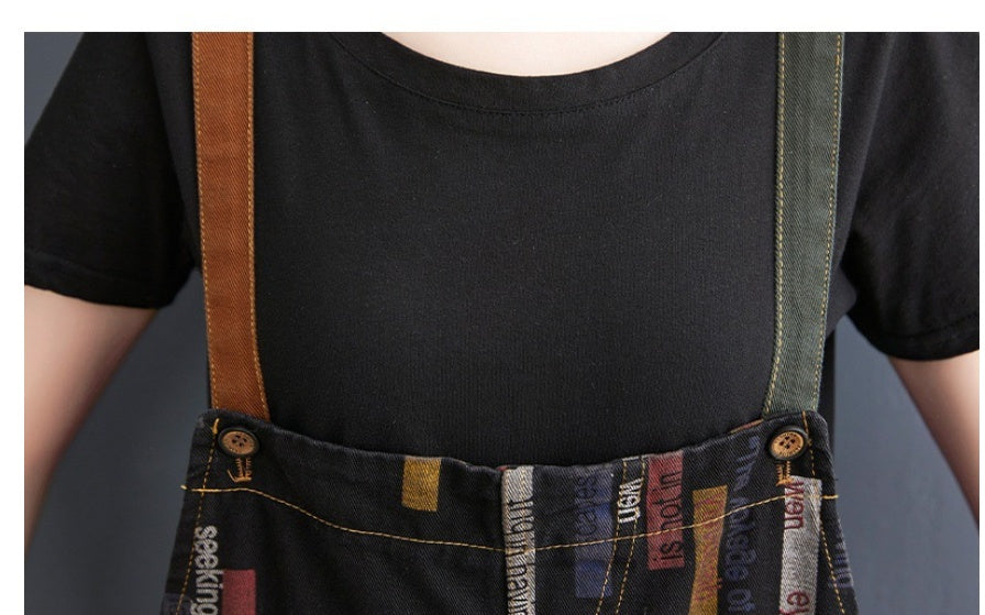 Women's Korean Version Of The New Large Size Jeans Suspenders