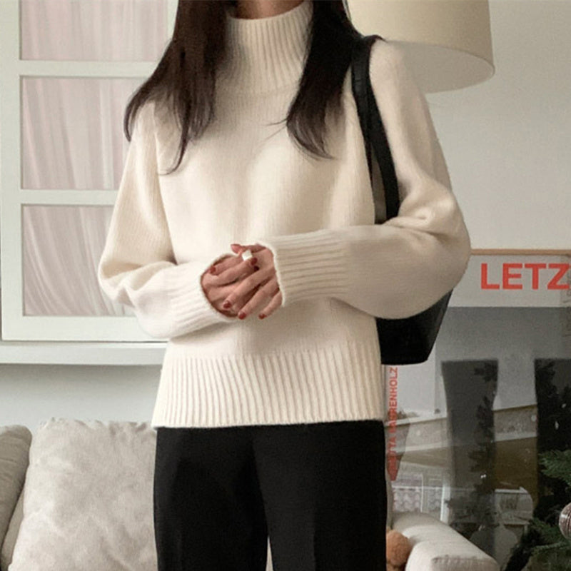 Half High Collar Sweater For Women In Autumn And Winter