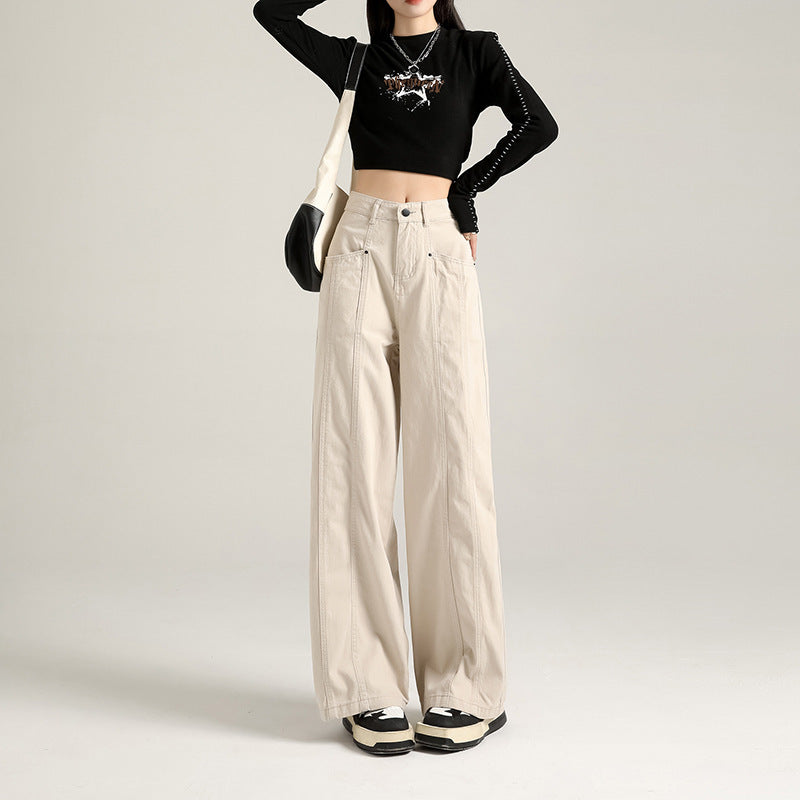 Personalized Street Style Loose Denim Trousers