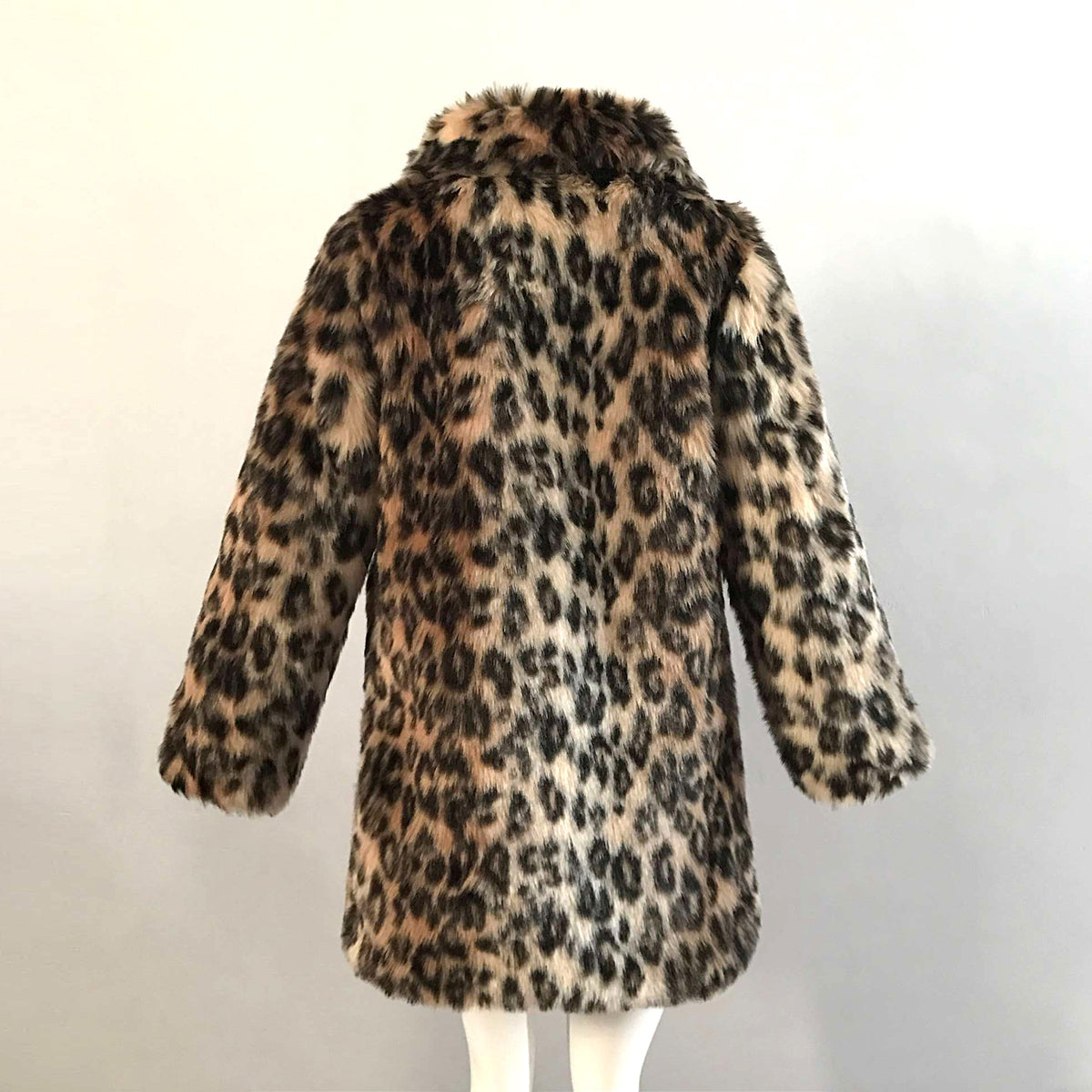 European And American Lapel Leopard Like Fur Coat