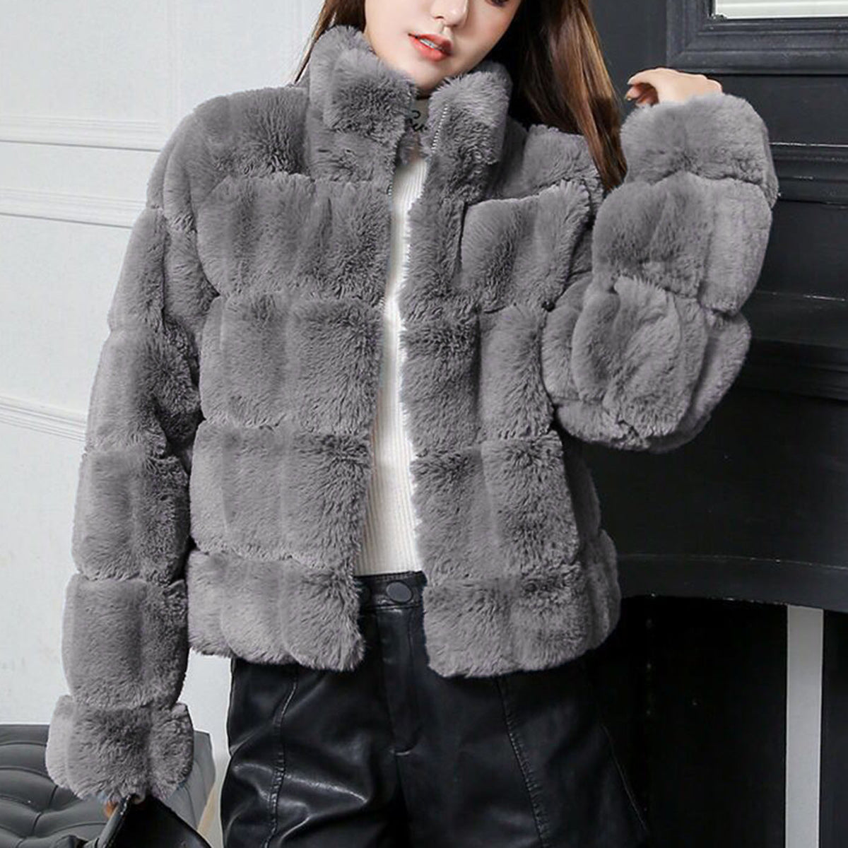 Imitation Fur Rex Rabbit Fur Coat Autumn And Winter Korean Style