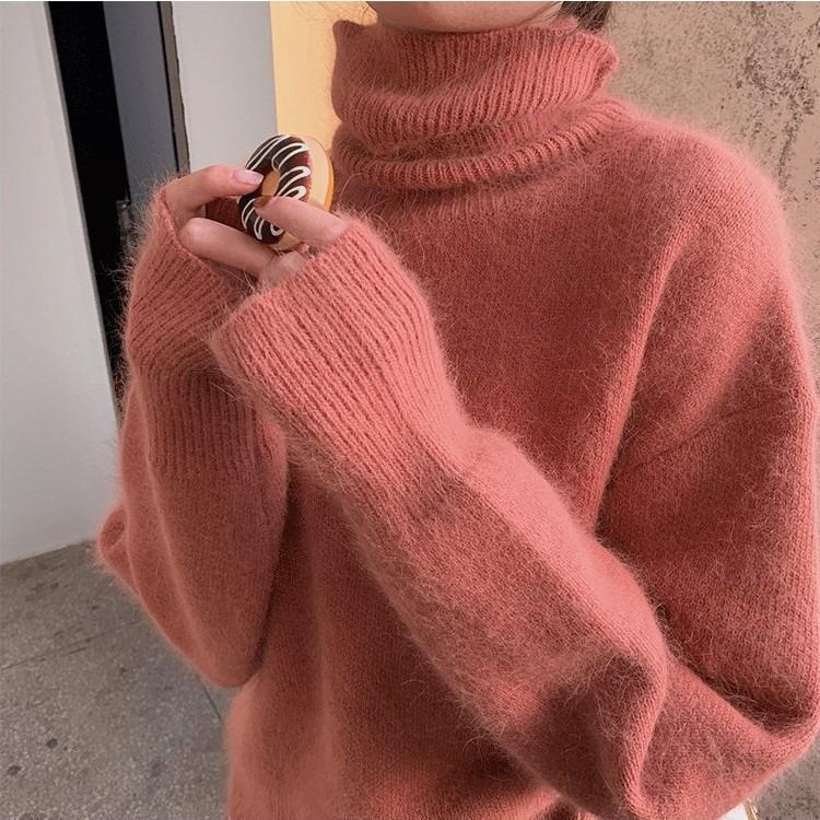 High Neck Loose Slim Pullover Sweater