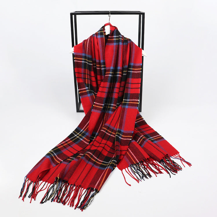 15-color Checkered Towel Imitation Cashmere Wool Blanket For Women