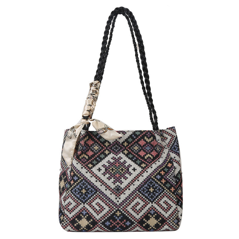 Ethnic Style Fake Style Scarf New Style Shoulder Bag Fashion