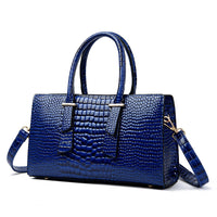 Women's Fashion Retro Crocodile Pattern All-match Shoulder Messenger Bag