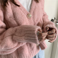 Women's New Vintage Loose V-neck Sweater Coat