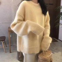 Loose Thick Fall And Winter Outer Wear New Round Neck Inner Bottoming Shirt Women