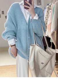 Thick Needle Thickening Cardigan Sweater Baggy Coat