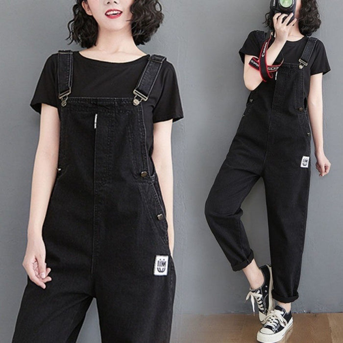 Women's New Loose Plus Size Denim Overalls