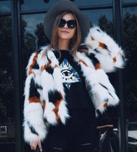 Boho Multicolor Fur Coat