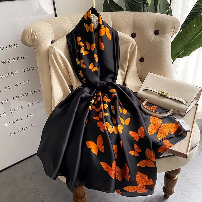 Women's Retro Fashion Decorative Scarf New Silk Satin