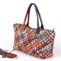 Hand-woven bag color bag