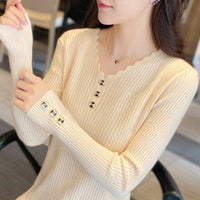 Solid Color Slim Bottoming Knitted Sweater