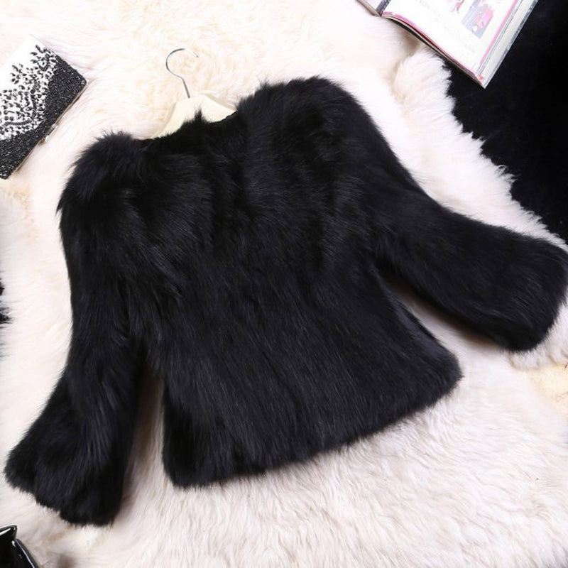 Plus Size Women's Fur Women's Coat Short Imitated Fox Fur Winter Warm Fox Fur