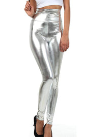 Bright Leather Women's High Waist Pants