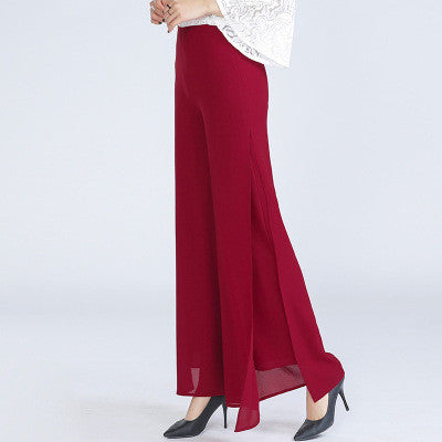 Chiffon harem pants split female wide-leg pants