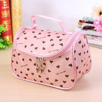 Cute peach heart Korean fashion clutch bag handbag bag wash bag cosmetic bag rose red black