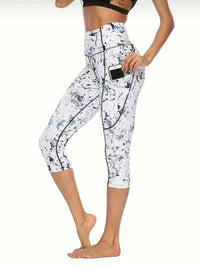 Trousers Belly Contracting Hip Lifting Yoga Fitness Exercise Nude Feel Tight Leggings Printing