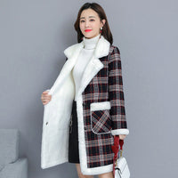 Cashmere Like Thickened Medium Length Cotton Padded Jacket