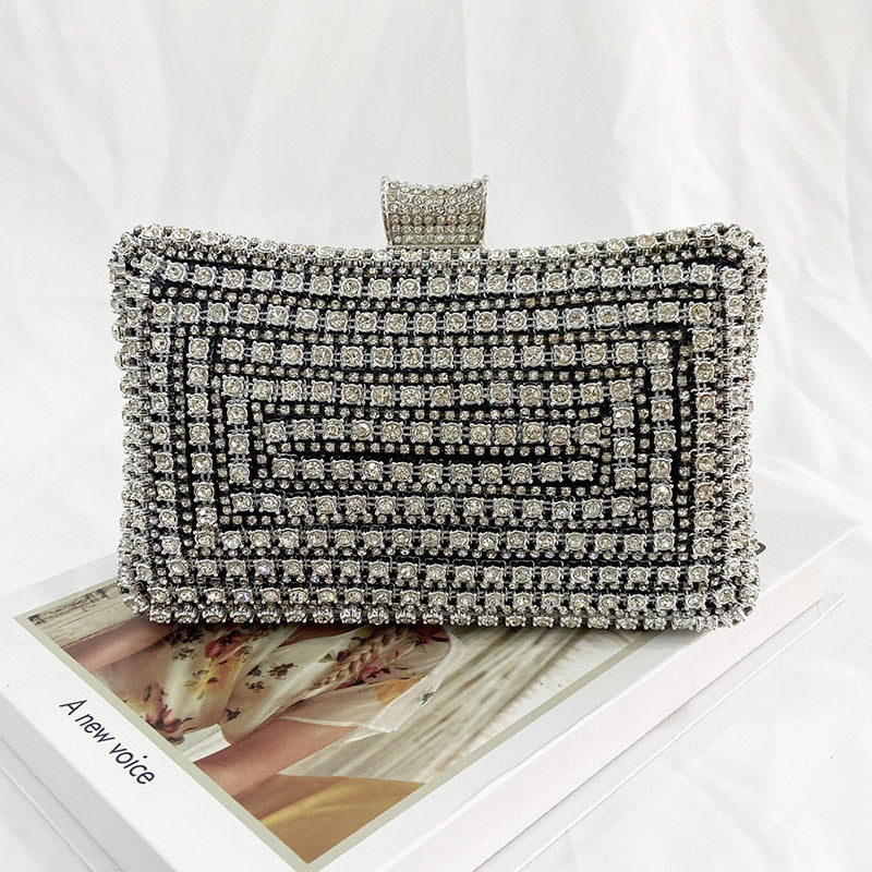 Women's Fashion Chain Handmade Diamond Banquet Bag