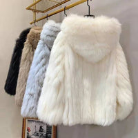 Woven Fur Bat Sleeve Fur Double-sided Woven Loose Europe