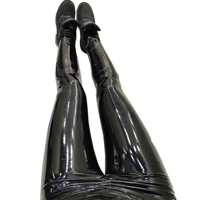 Skinny high waist leather pants