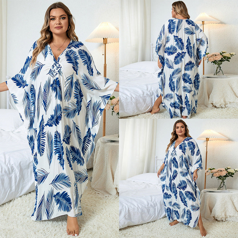 Loose Plus Size Robe Vacation Beach Coat