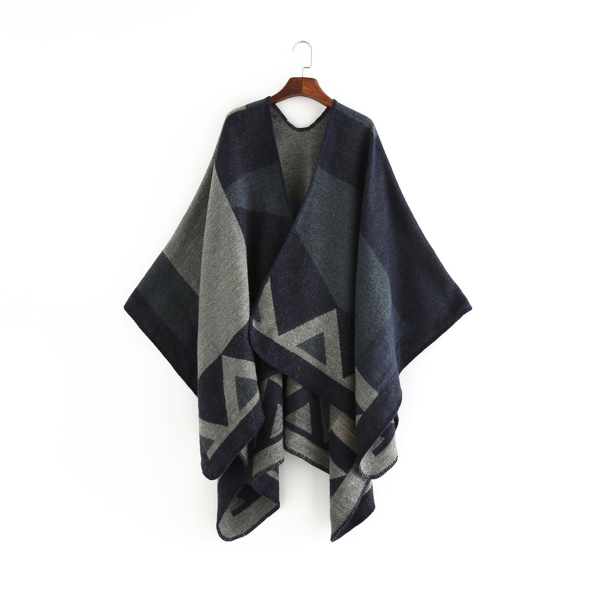 Geometric print shawl