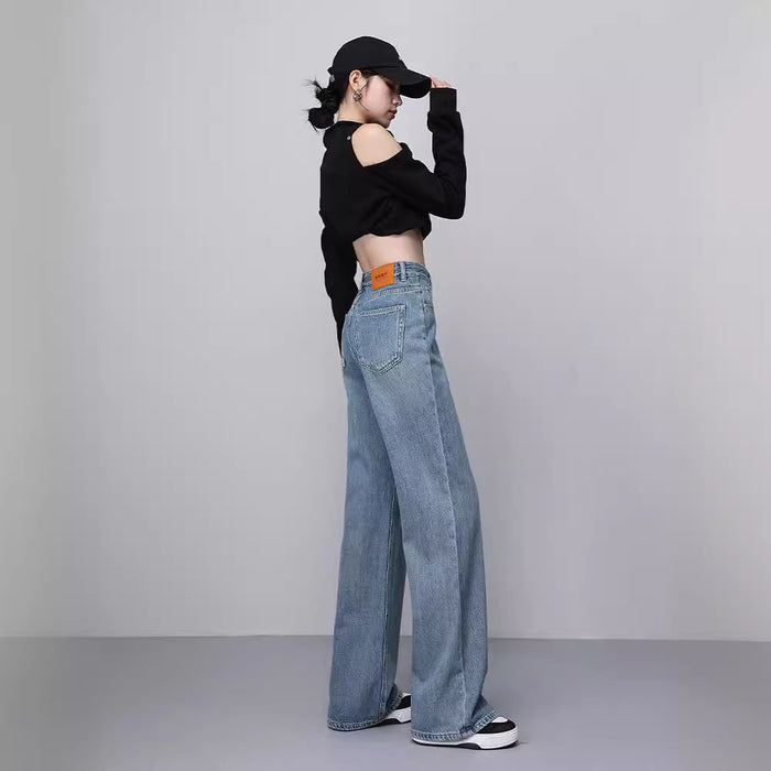 Fashion Personality Wide-leg Jeans Women