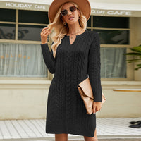 Women's Twisted Midi Knitted Dress