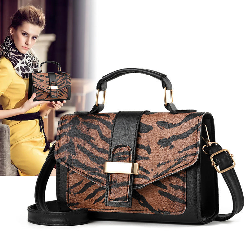 Korean Version Of The Trendy Women's Bags Fashion Hit Color Zebra Crossbody Bag