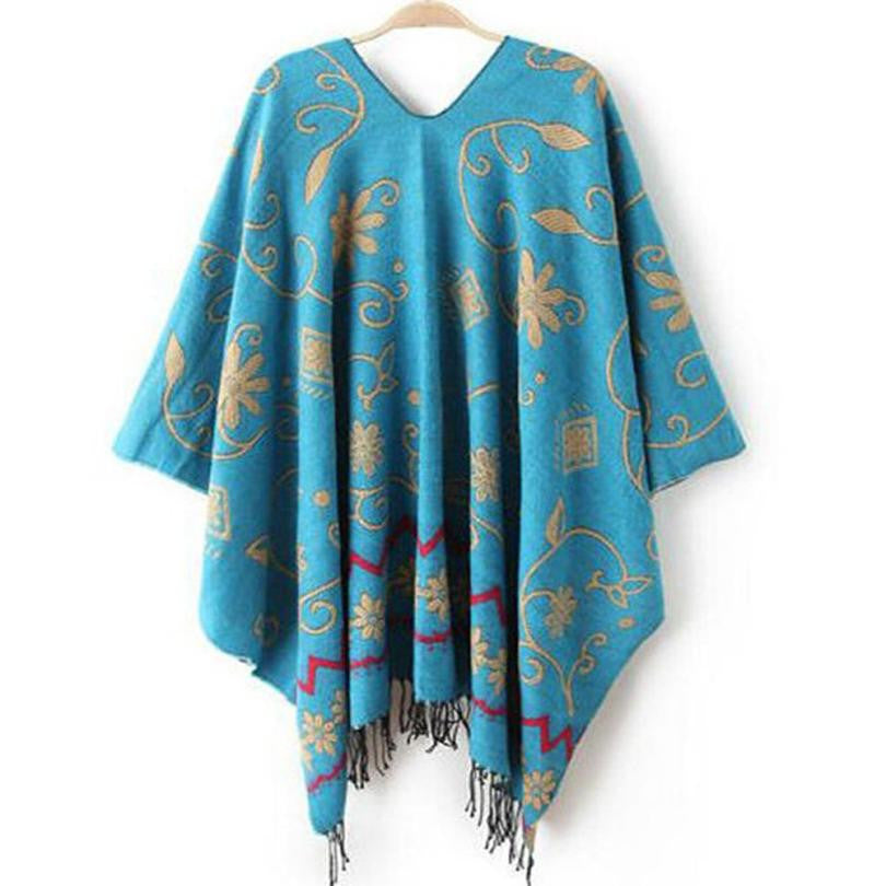 Ethnic fringed scarf