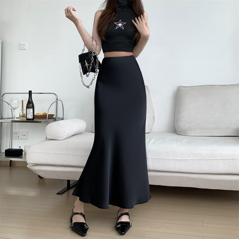 Women's Summer New Design Sense Niche High Waist Petite Hot Girl Fishtail Skirt