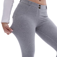 White Yoga Pants Knitted Mid-rise Tights