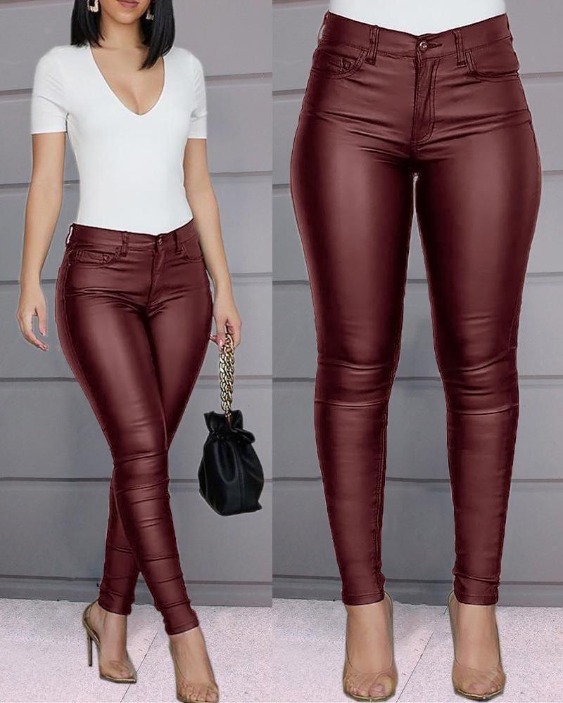 Pure Color Casual Sexy Feet Pants Women Trousers