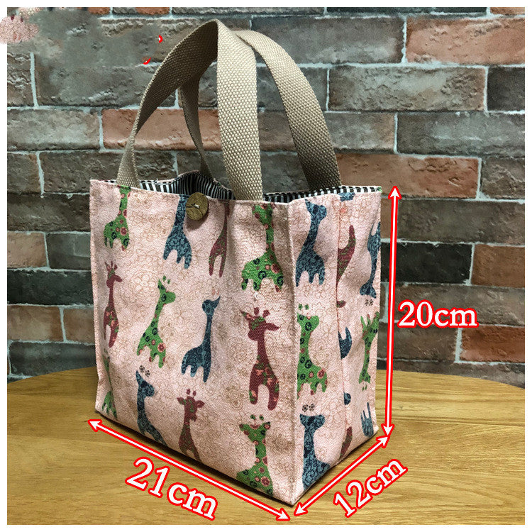 Japanese Cute Tote Bag Lunch Box Bag Lunch Bag Lunch Bag Canvas With Rice Mommy Bag Student Stew Pot