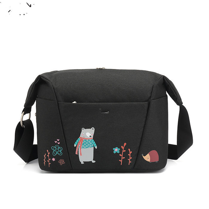 Cartoon Double Shoulder Mother And Baby Bag Set