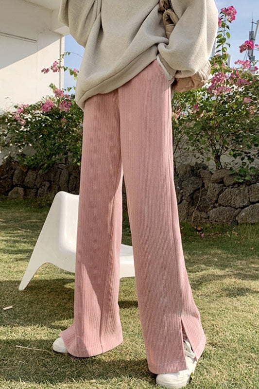 Women's Drape Corduroy With Thick Slit Pants