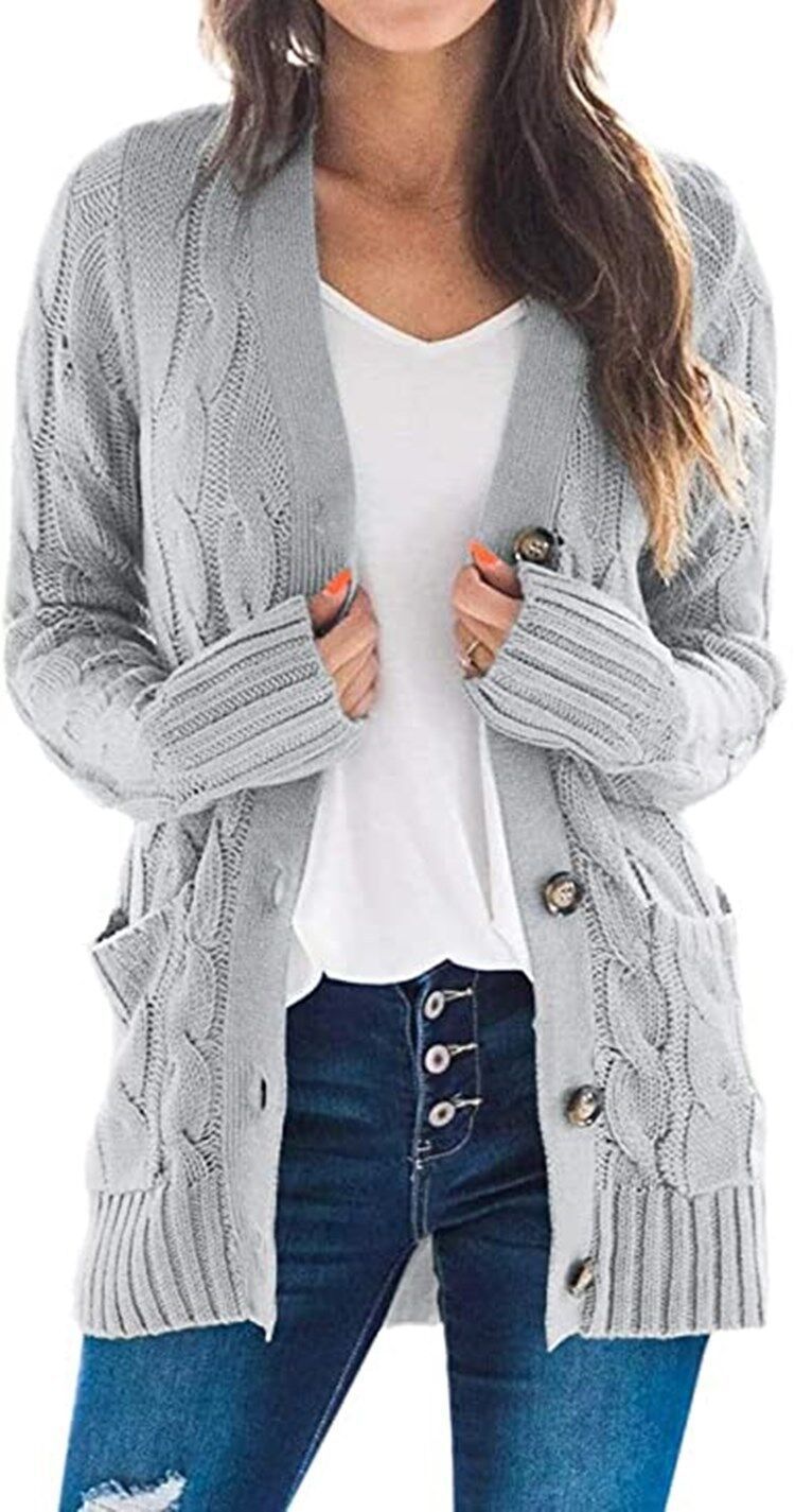 Mid-length Sweater New Cardigan