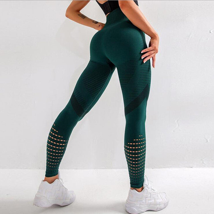 Quick-drying Breathable High-waist Mesh Tight Yoga Pants